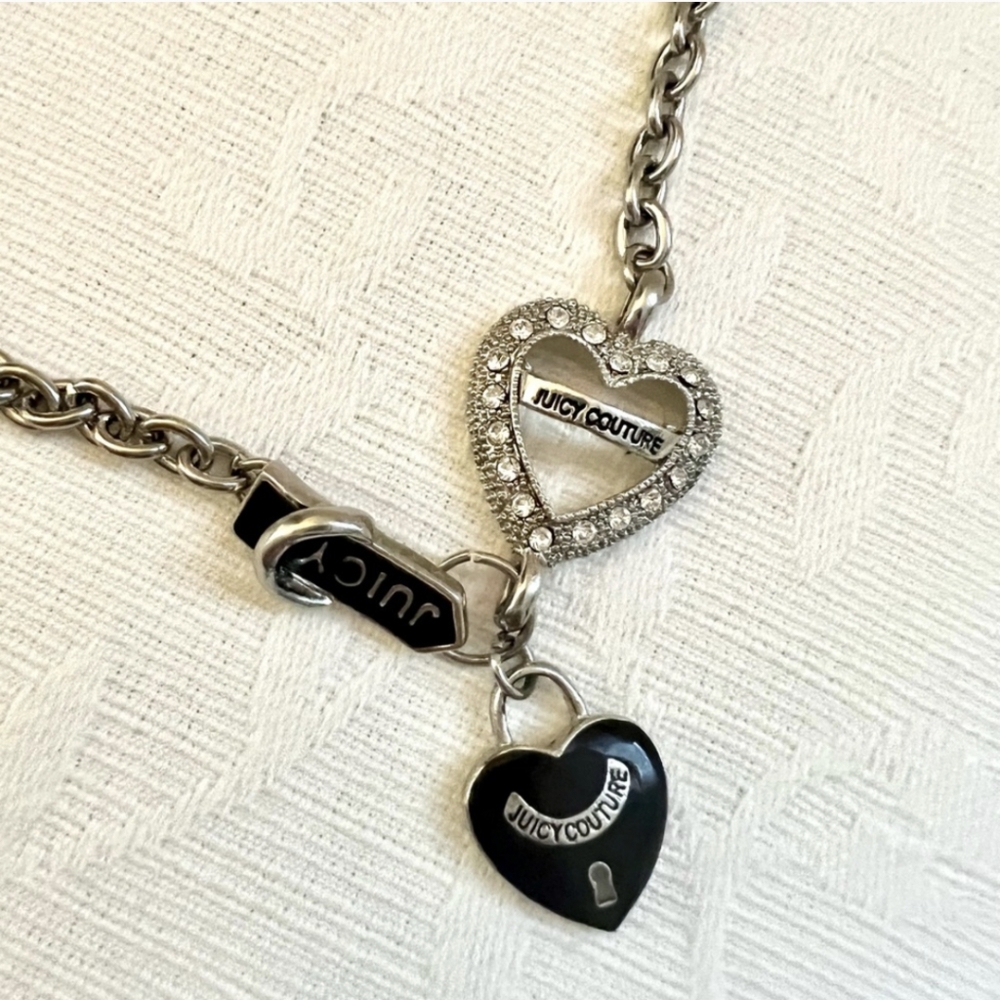 Y2K Juicy Couture Logo Charm Necklace